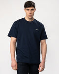 Lacoste Mens Classic Fit Cotton Jersey T-Shirt - Navy Blue 166