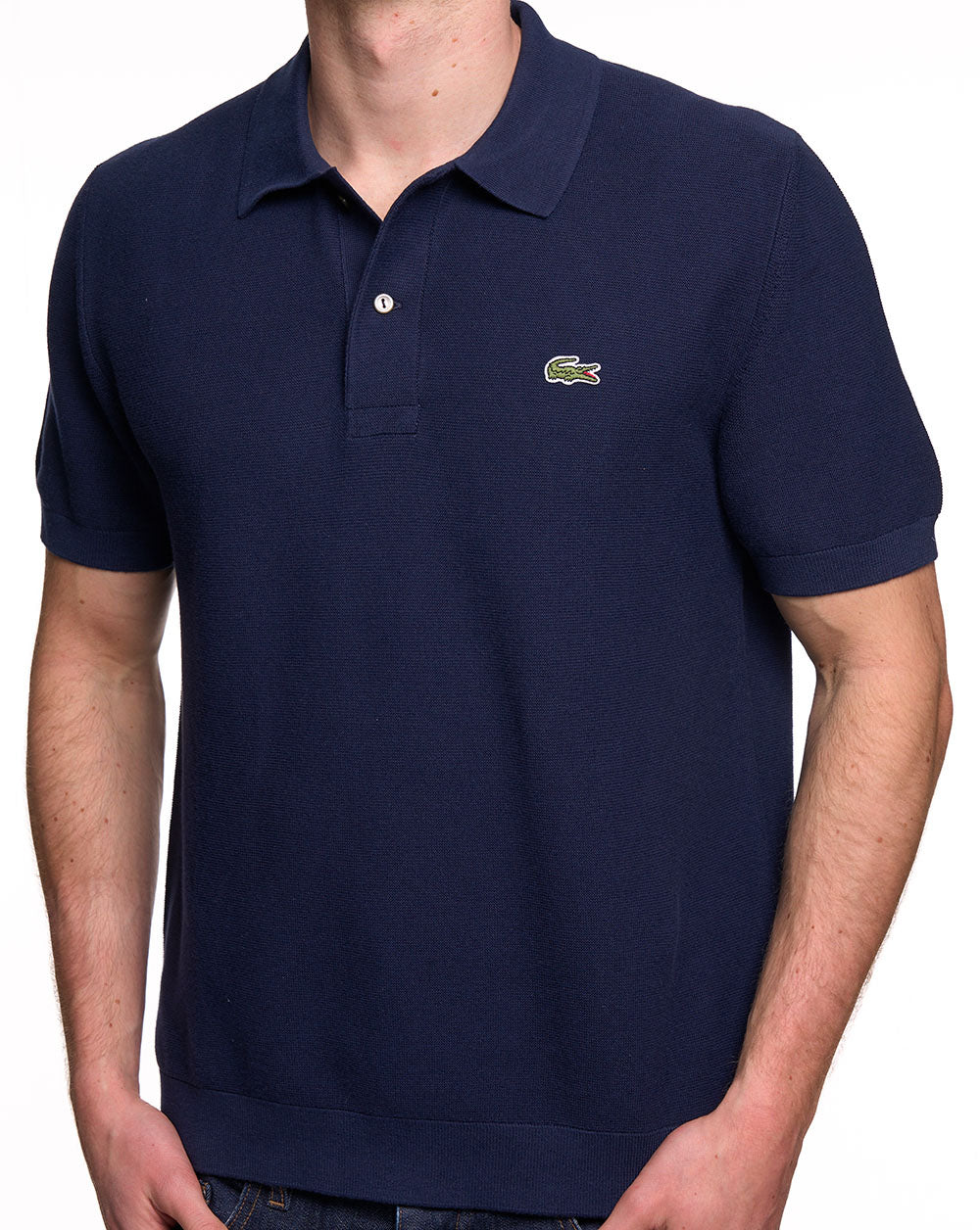 Lacoste Short Sleeve Knitted Polo Navy