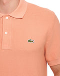 Lacoste Short Sleeve Knitted Polo Peach