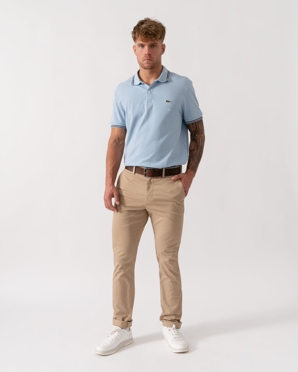 Lacoste Slim Fit Stretch Cotton Mens Chinos - Viennese 02S