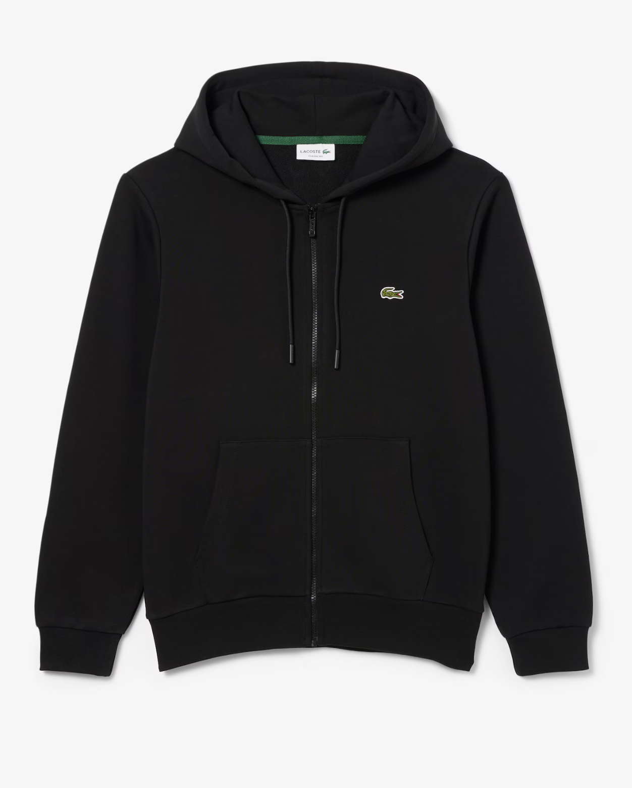 Lacoste Classic Fit Zip-Up Fleece Sweatshirt - Black