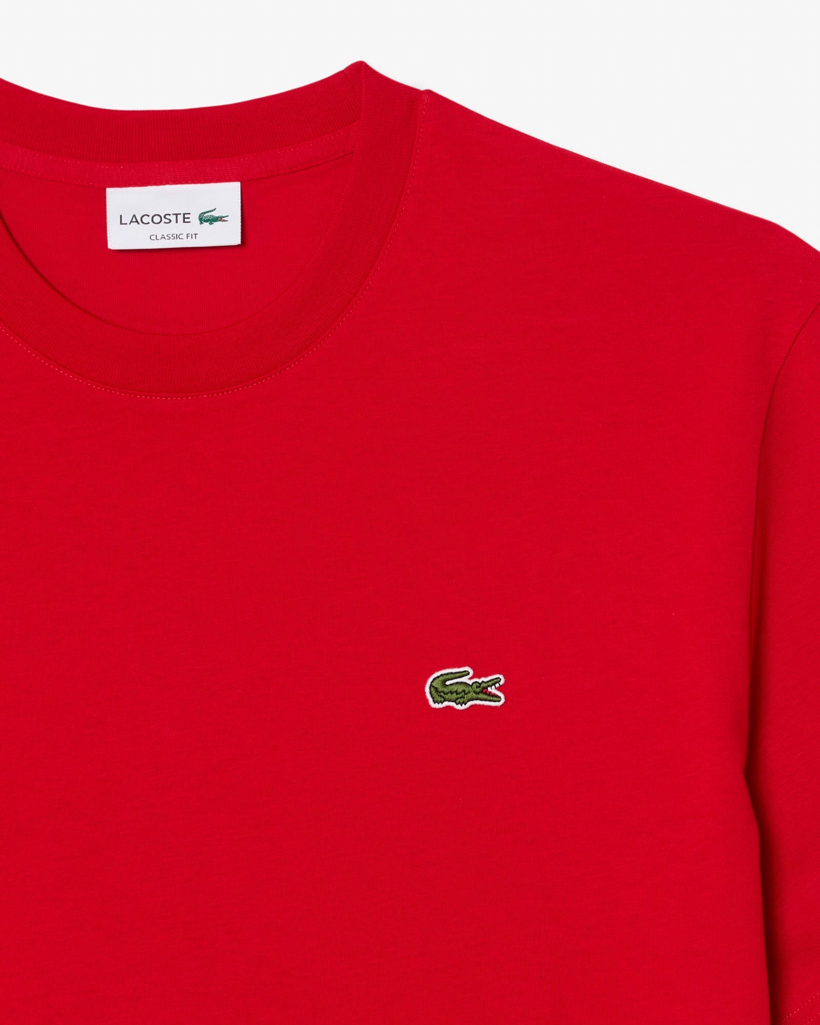Lacoste Mens Classic Fit Cotton Jersey T-Shirt - Red 240