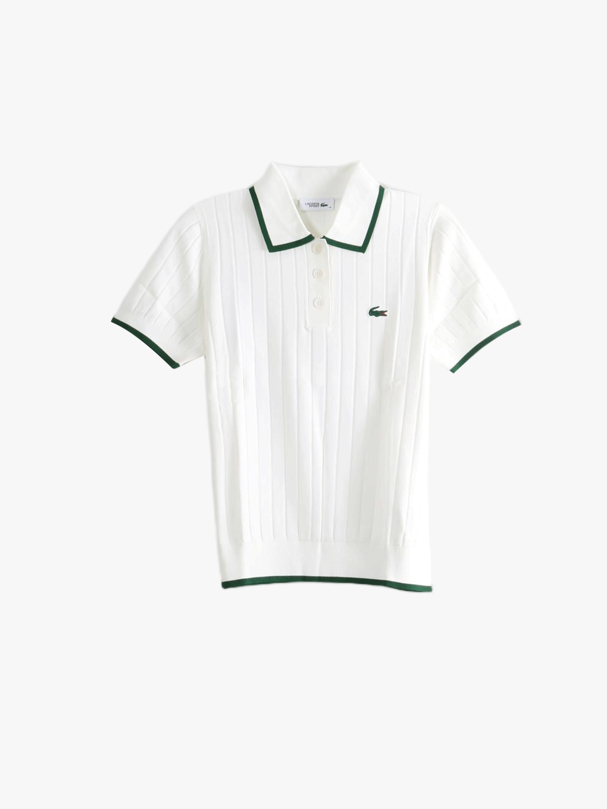 LACOSTE - Women Short Sleeve Polo Collar Golf Sweater Shirt